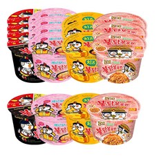 [033] 삼양 큰컵 불닭 4개 + 까르보불닭 4개 + 치즈불닭 4개 + 로제불닭 4개, 1세트
